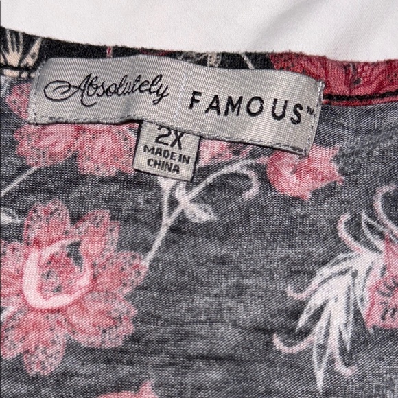 Almost Famous Black and Red Floral Blouse whimsigoth festival boho cottagecore - Picture 9 of 10